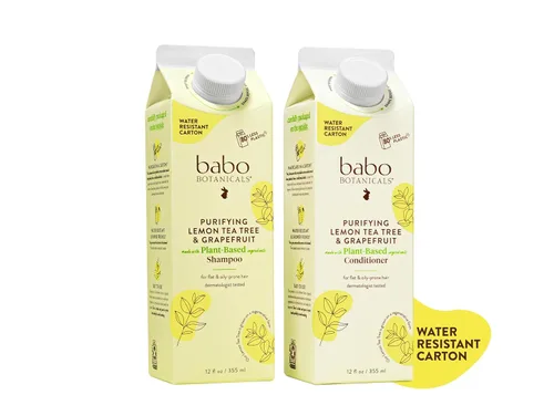 Miniatura 11 de Babo Botanicals Purifying Lemon Tea Tree & Grapefruit Shampoo + Bundle with Conditioner – For Flat, Oily Prone Hair – Add body & shine - Passion