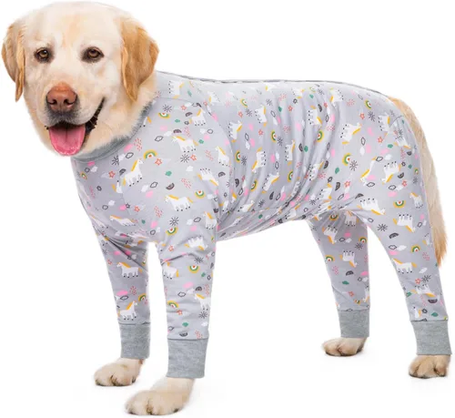 Miniatura 13 de Traje de recuperación para perros grandes y medianos después de la cirugía, mameluco antilameduras suave y transpirable para perros, alternativa al