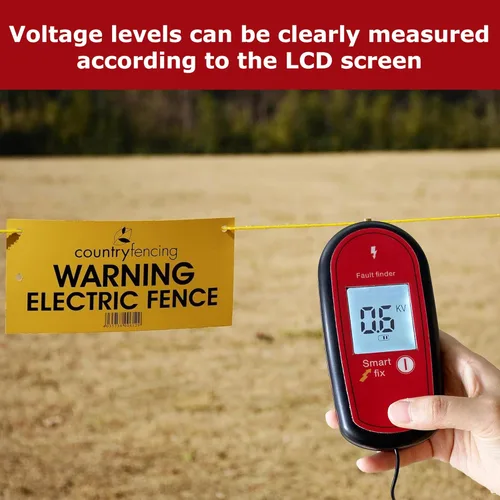 Miniatura 6 de Probador de Voltaje de Cerca Eléctrica, Buscador de Fallas de Cerca Portátil para Granjas, Probador de Cerca con Pantalla Digital de Alta Tensión