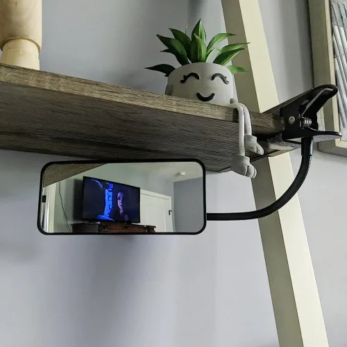 Miniatura 3 de Ampper Espejo de seguridad acrílico con clip, espejo de cubículo convexo flexible para seguridad personal y escritorio, monitores de visión trasera