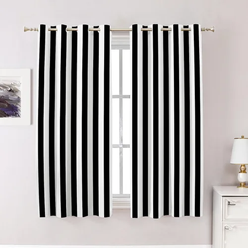 Miniatura 137 de Cortinas opacas de poliéster multicapa para cafetería, con diseño de diamantes, 2 unidades, 26 x 24 pulgadas