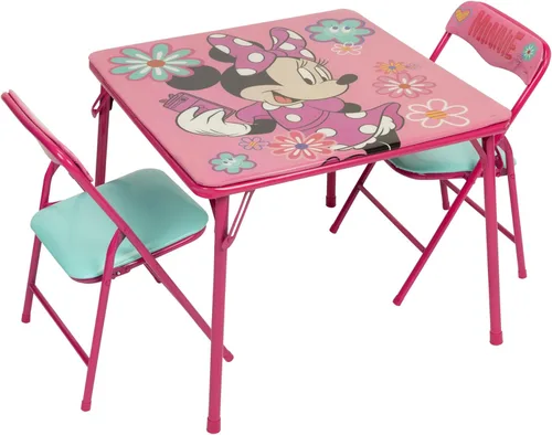 Miniatura 10 de Minnie Mouse Juego de Mesa y Sillas para Niños y Niños Pequeños de 36 Meses Hasta 7 Años, Incluye: 1 Mesa