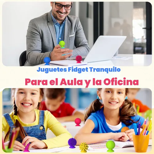 Miniatura 4 de Juguetes sensoriales antiestrés para niños y adultos: paquete de 16 juguetes texturizados con succión - Juguetes sensoriales para niños con autismo