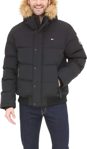 Miniatura 15 de Tommy Hilfiger Chaqueta Bomber de Esnórquel Acolchada de Tela Ártica para Hombre (Estándar y Tallas Grandes)