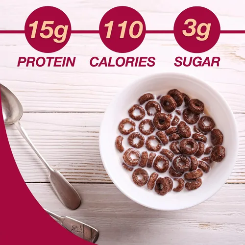 Miniatura 2 de ProtiDIET Cereal de soja de chocolate alto en proteínas, sin gluten, cereales saludables bajos en grasa para adultos, perfecto para un aperitivo