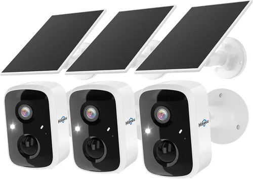 Miniatura 13 de Hiseeu Cámaras de seguridad solar inalámbricas para exteriores, paquete de 2, cámaras wifi de 3K 4MP alimentadas por batería para vigilancia