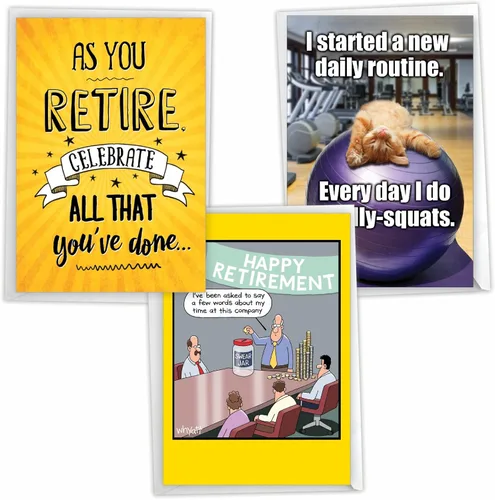 Miniatura 12 de NobleWorks As you retire - 3 divertidas tarjetas de felicitación de jubilación con sobre - Celebrando un nuevo capítulo en la vida C6875RTG-C3x1