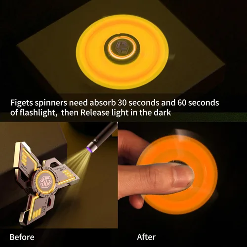 Miniatura 3 de INNÔPLUS Fidget Spinner, Fidget Spinners Cool, Fidget Spinners para Adultos, Juguete de Alivio de Estrés y Ansiedad para TDAH, Fidget Spinner Naranja