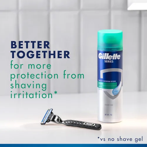Miniatura 4 de Gillette Series 3X Action Gel de Afeitado, Sensible, Paquete Doble, 7 oz (Paquete de 2)