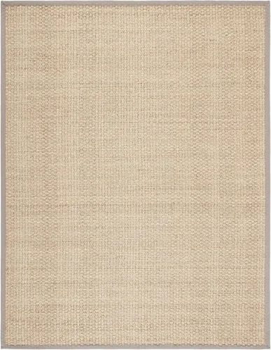 Miniatura 3 de SAFAVIEH Alfombra de área de 8x10 - Colección de fibra natural - Grande - Natural y gris, hierba marina, patrón de tejido de canasta (NF114P)