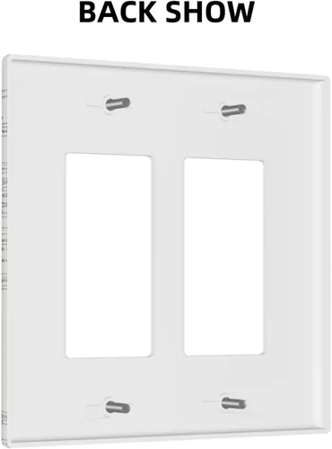 Miniatura 4 de Cubierta decorativa para interruptor de luz, diseño de pájaros y flores florales en blanco y negro, 2 bandas, cubierta decorativa para pared, placa
