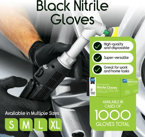 Miniatura 2 de Guantes de Nitrilo Negro Inspire LA CALIDAD ORIGINAL Guantes Negros Desechables Libres de Látex 4.5 Cocina