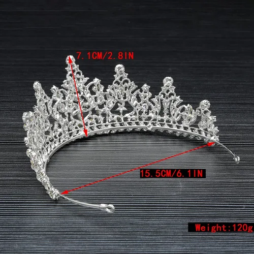 Miniatura 4 de LOVFOIVER Crown and Tiara for Women, Princess Crowns for Girls Crystal Queen Tiaras, Rhinestone Wedding Headband for Bridal