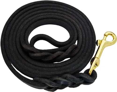 Miniatura 18 de LWBMG Correa de cuero para perro de 8 x 3/4 pulgadas, correas de perro para perros grandes, resistentes, fuertes y suaves, hechas a mano, trenzadas