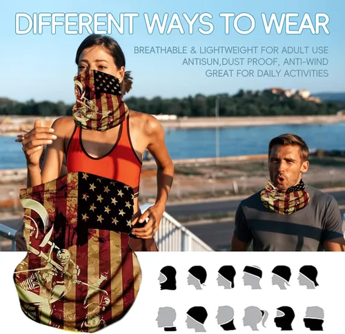 Miniatura 4 de Neck Gaiter Balaclava Bandana Face mask, Sun Wind protection, Cycling, Running, Hiking Sports, for Men & Women
