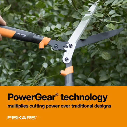 Miniatura 3 de Fiskars Tijeras de setos de 23 pulgadas, cortasetos con tecnología PowerGear2 que multiplica la potencia para menos esfuerzo, tijeras de jardín