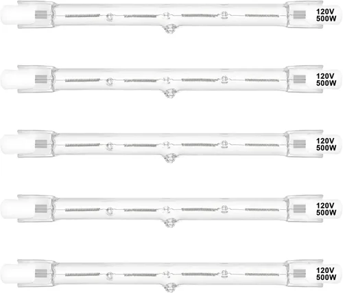 Miniatura 8 de Bombillas Halógenas R7S 300W Regulables 120V 118mm T3 Tipo J Foco Reflector con Larga Vida, 2700K Luz Blanca Cálida Lineal de Doble Extremo
