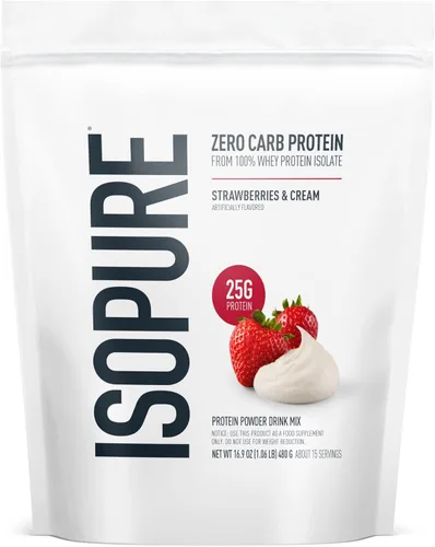 Miniatura 9 de Isopure Zero Carb 100% Proteína Pura de Suero Aislado en Polvo, Sin Lactosa, Sin Gluten, Con Vitaminas, Vainilla Cremosa, 25g de Proteína por