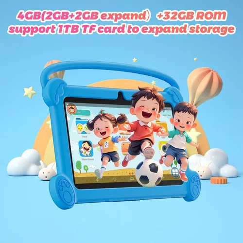 Miniatura 8 de Tablet para niños DIGITHINK de 7 pulgadas 3-9 con estuche protector, 4GB (2GB+2GB Expand) RAM 32GB ROM, tabletas para niños pequeños, dispositivo