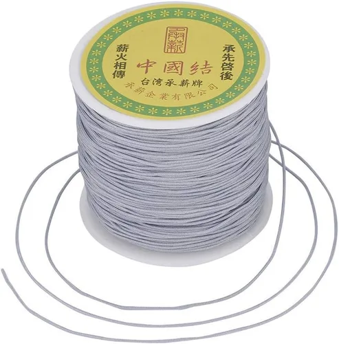 Miniatura 11 de Cordón de nailon trenzado de 150 yardas, cuerda roja de 0.020 in para pulsera, hilo de cuentas de nailon para collar Kumihimo, joyas, borlas