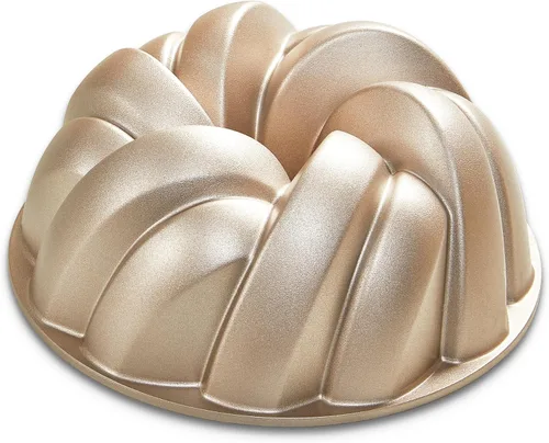 KITESSENSU Molde antiadherente de cuerda trenzada para tartas, bandeja de tubo acanalado de 9.45 pulgadas para hornear pasteles, moldes de aluminio