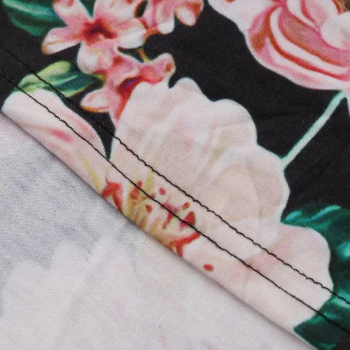 Miniatura 6 de ZEFOTIM Vestidos de verano para mujer 2023 de manga cortasin mangas, floral, cuello en V, vestido por debajo de la rodilla, vestidos casuales fluidos