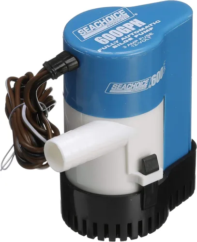 Miniatura 3 de Seachoice Bomba de sentina automática, 600 GPH, tamaño de manguera de 3/4 pulgadas, 2 amperios a 12 V CC