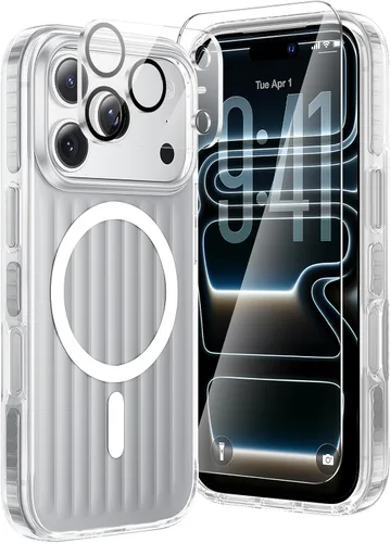 Miniatura 93 de Funda magnética diseñada para iPhone 11 Pro Max, [probada en caídas de grado militar] [compatible con MagSafe] Funda protectora delgada translúcida