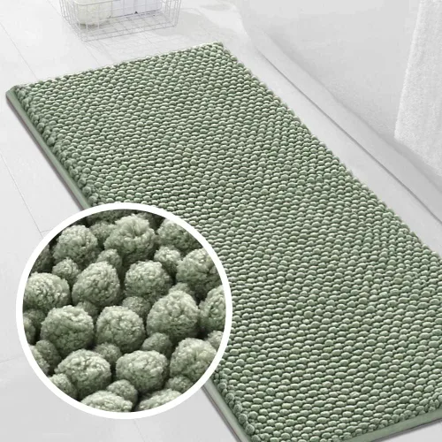 Miniatura 14 de Turquoize Alfombras de baño de felpilla antideslizante para baño, 17 x 24 pulgadas, extra suaves y absorbentes, lavables a máquina, perfectas