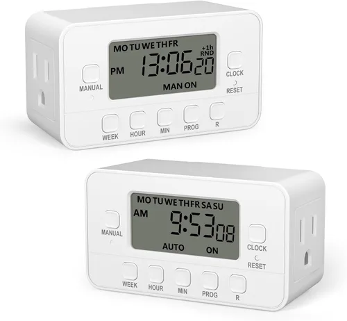 Miniatura 8 de BN-LINK Temporizador de enchufe digital con ciclo de repetición por intervalos para interiores, temporizador de enchufe programable de 24 horas