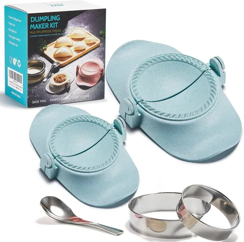 Prensa para Hacer Empanadas de 6 Pulgadas, Juego Extra Grande de Fabricante de Dumplings con Cortador de Masa, Juego de Moldes para Dumplings para