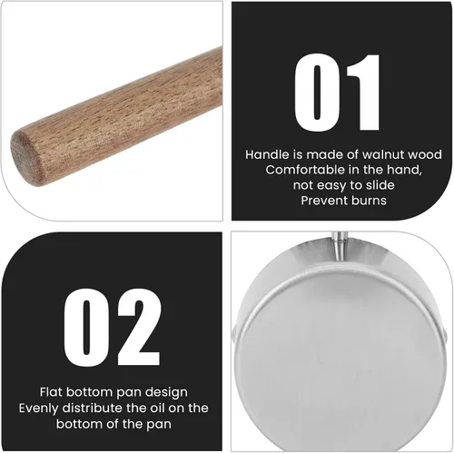Miniatura 5 de Mini cacerola de acero inoxidable 304 agarre cómodo evita escaldaduras portátil mantequilla de leche calentador olla 6.8 fl oz herramientas de cocina