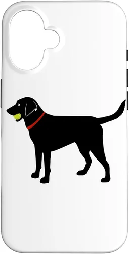 Miniatura 31 de Funda de regalo para iPhone 13 Labrador Retriever Fetch, Black Lab Play Ball Dog Lover