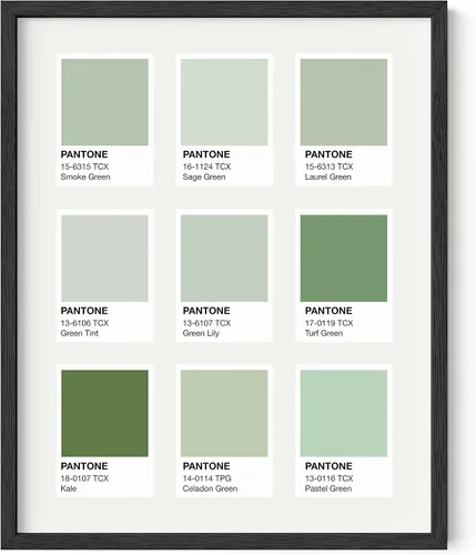 HAUS AND HUES Arte de pared verde salvia, decoración estética de habitación, póster botánico minimalista para dormitorio, dormitorio o sala de estar