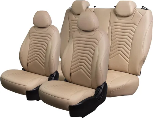 Miniatura 19 de Lord AutoFashion - Fundas de asiento para Toyota Tacoma 2016-2023 Turin Diamond de ajuste personalizado, impermeables, de cuero ecológico, diseño