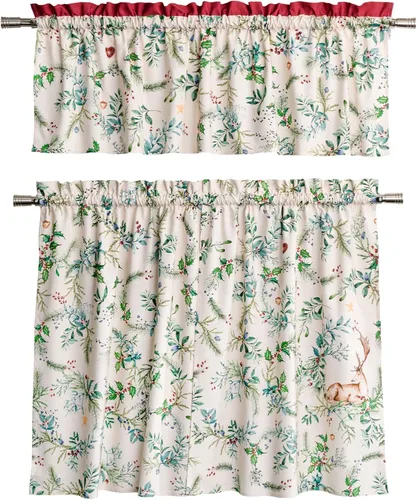 Miniatura 14 de Maison d' Hermine Juego de cortinas de cocina para ventanas, juego de cortinas de cocina 100% algodón, cenefas para el hogar [2 niveles