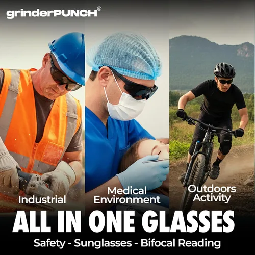 Miniatura 9 de grinderPUNCH – Anteojos de seguridad bifocales – Anteojos de sol para leer – Lupa resistente a impactos ANSI Z87 – Lectores de sol para trabajo
