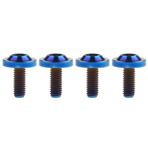 Miniatura 14 de Tornillos Torx T30 de titanio M6 10 15 20 0.984 in Torx T30 para bicicleta, motocicleta, automóvil, paquete de 4 (M6 x 0.394 in, plateado)
