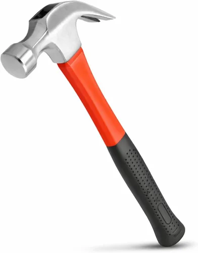 Miniatura 10 de Powerbuilt Martillo de bola de 24 onzas con mango de fibra de vidrio, resistente a golpes y mango de goma antideslizante, acero endurecido tratado