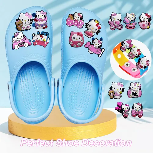 Miniatura 3 de Dijes para zapatos de cocodrilo, accesorios para decoraciones para niñas, niños, adultos, mujeres, recuerdos de fiesta, Vinilo, No es una piedra