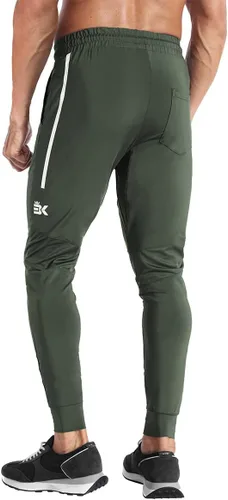 Miniatura 32 de BROKIG Pantalones deportivos ligeros para hombre, elásticos, de secado rápido, con bolsillos con cremallera