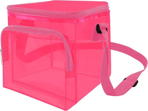 Miniatura 6 de Annmore Bolsa de transporte transparente para Toniebox y personajes, con cremallera, correa de hombro ajustable, azul