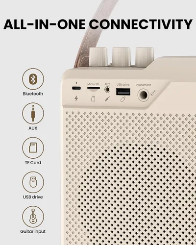 Miniatura 8 de Avantree VoxAmp Duo - Juego de micrófono y altavoz inalámbrico portátil para aula, eventos pequeños y fiestas, grabación y reproducción USB, voz