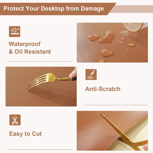 Miniatura 28 de Protector de mesa transparente de 12 x 36 pulgadas, 1.5 mm de grosor, cubierta de mesa de plástico impermeable, protector de mesa transparente