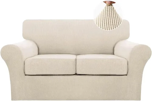 Miniatura 125 de Turquoize 2 fundas para sillas de sala de estar, funda de sofá con fundas de cojín individuales, funda de muebles para sillas (silla, beige biscotti)