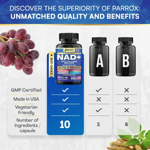 Miniatura 4 de Paquete de colágeno + NAD+ – Péptidos de colágeno hidrolizados con biotina, queratina, ácido hialurónico y antioxidantes + NAD+ liposomal avanzado