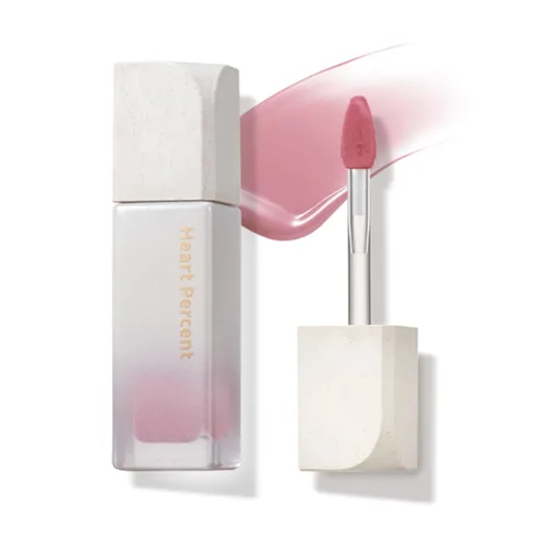 Miniatura 13 de Heart Percent Dote On Mood - Tinte puro brillante, acuoso y ligero, hidratante para labios, lápiz labial líquido de larga duración, 0.26 onzas, #01