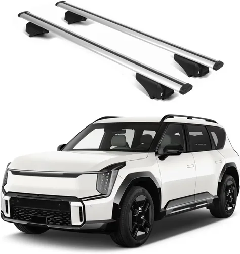 Miniatura 10 de ERKUL - Barras transversales de techo para Alfa Romeo Stelvio 2017-2026 Barras transversales de aluminio con cerradura antirrobo para techo