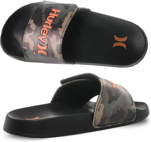 Miniatura 11 de Hurley Naia - Sandalias de deslizar para niñas y niños, pantuflas de puesta fácil con correa ajustable, sandalias para niños