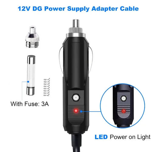 Miniatura 2 de ACOPOWER DC 12V/24V encendedor de cigarrillos de coche a DC5.0.197x0.083 in adaptador de conector (DC cargador de batería)